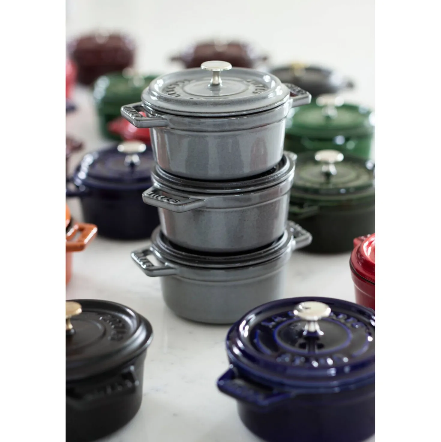 Cocotte 14 cm, Rond(e), Gris graphite, Fonte