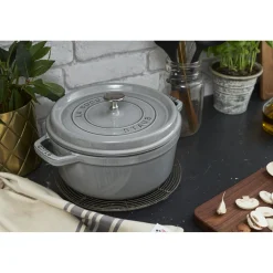 Cocotte 20 cm, Rond(e), Gris graphite, Fonte