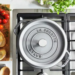 Cocotte 30 cm, Rond(e), Gris graphite, Fonte