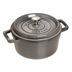 Cocotte 22 cm, Rond(e), Gris graphite, Fonte