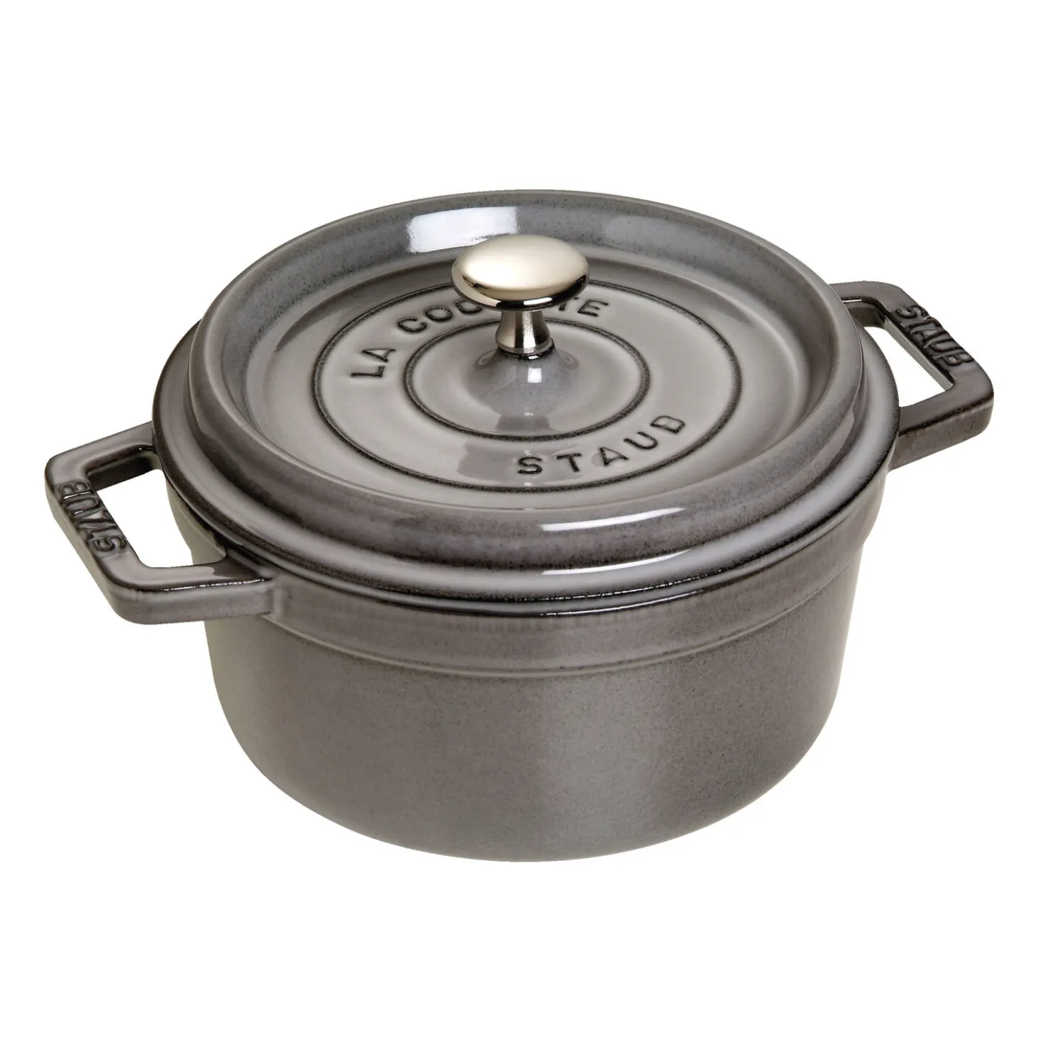 Cocotte 22 cm, Rond(e), Gris graphite, Fonte