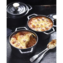 Cocotte 14 cm, Rond(e), Noir mat, Fonte