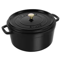Cocotte 34 cm, Rond(e), Noir mat, Fonte