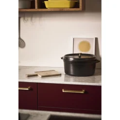 Cocotte 26 cm, Rond(e), Noir mat, Fonte