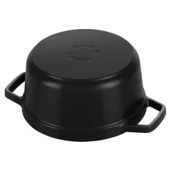 Cocotte 16 cm, Rond(e), Noir mat, Fonte