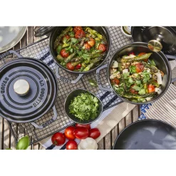 Cocotte 16 cm, Rond(e), Noir mat, Fonte