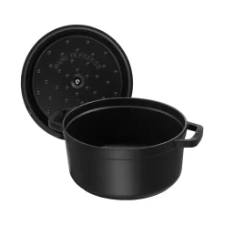 Cocotte 18 cm, Rond(e), Noir mat, Fonte