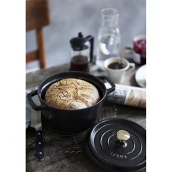 Cocotte 18 cm, Rond(e), Noir mat, Fonte