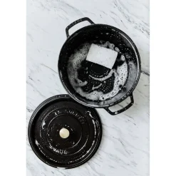 Cocotte 28 cm, Rond(e), Noir mat, Fonte