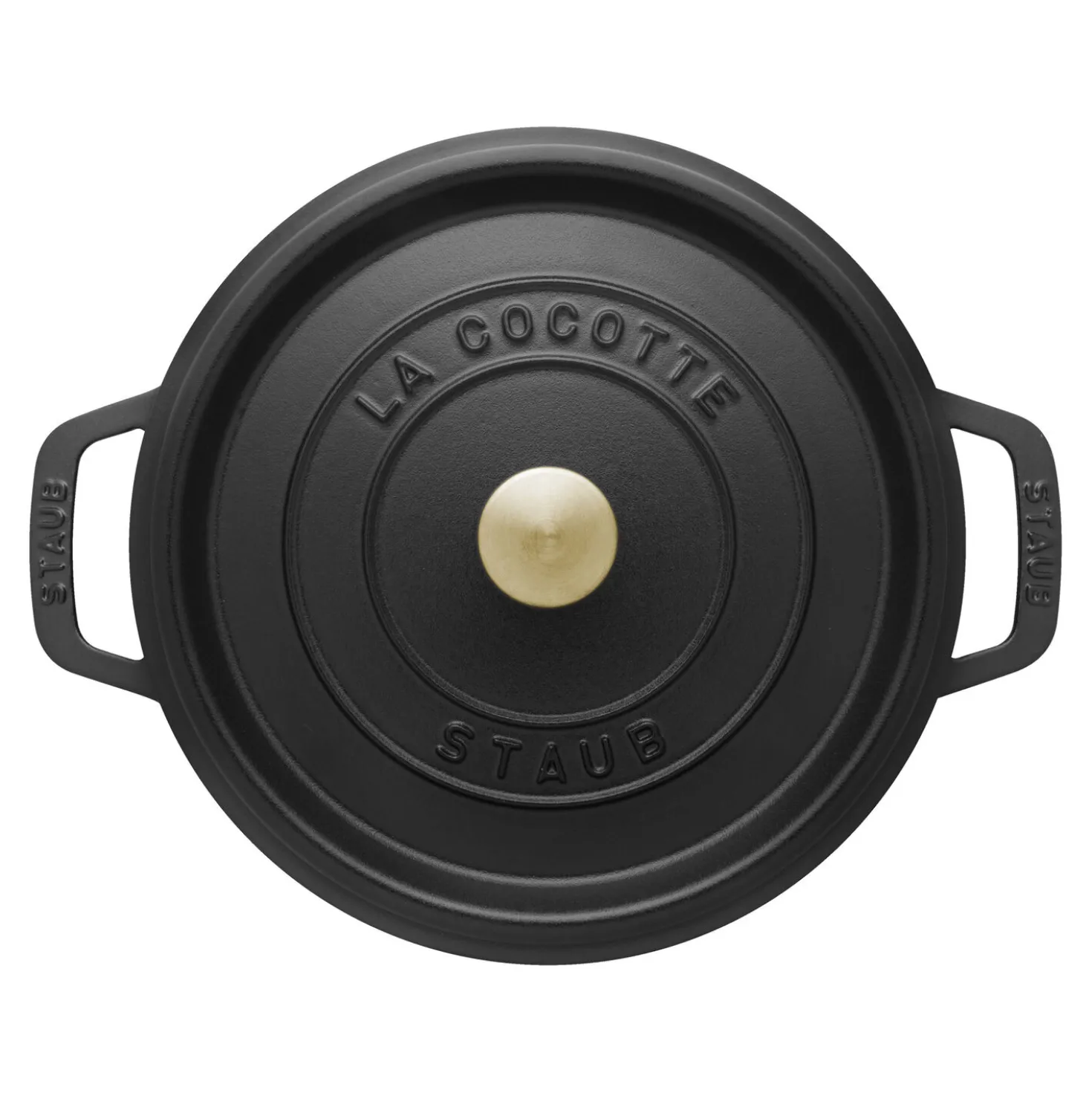 Cocotte 12 cm, Rond(e), Noir mat, Fonte