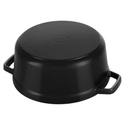 Cocotte 12 cm, Rond(e), Noir mat, Fonte