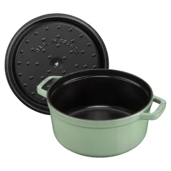 Cocotte 24 cm, Rond(e), Sauge, Fonte