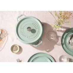 Cocotte 20 cm, Rond(e), Sauge, Fonte