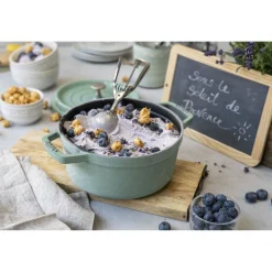Cocotte 20 cm, Rond(e), Sauge, Fonte