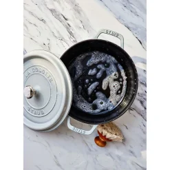 Cocotte 22 cm, Rond(e), Truffe blanche, Fonte