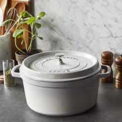 Cocotte 28 cm, Rond(e), Truffe blanche, Fonte