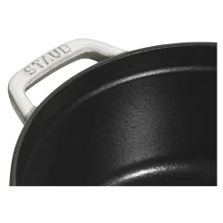 Cocotte 24 cm, Rond(e), Truffe blanche, Fonte