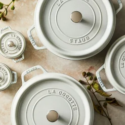 Cocotte 24 cm, Rond(e), Truffe blanche, Fonte