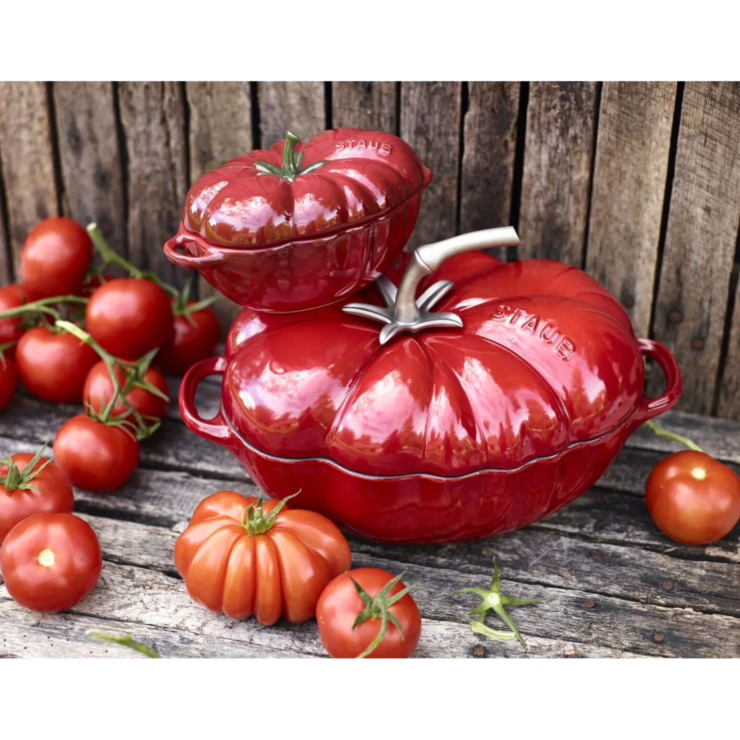 Cocotte 25 cm, Tomate, Cerise, Fonte
