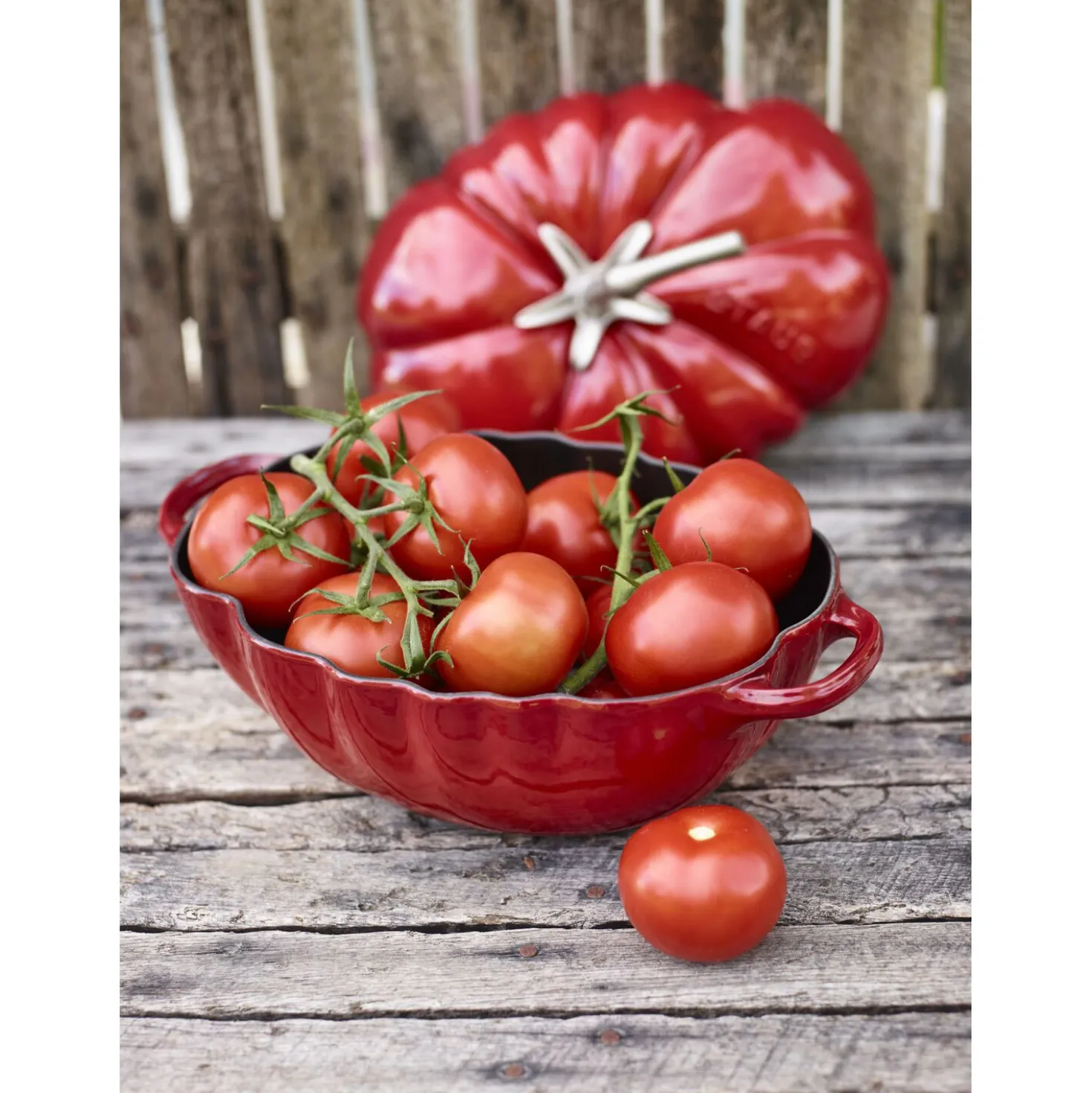 Cocotte 25 cm, Tomate, Cerise, Fonte