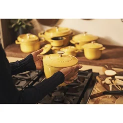 Cocotte à riz 16 cm, Rond(e), Citron, Fonte