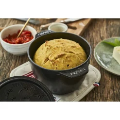 Cocotte à riz 16 cm, Rond(e), Noir mat, Fonte