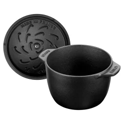 Cocotte à riz 16 cm, Rond(e), Noir mat, Fonte