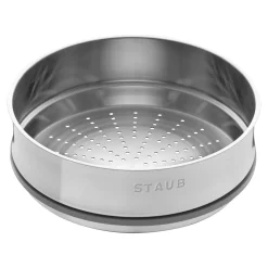 Cocotte avec panier vapeur 26 cm, Rond(e), Gris graphite, Fonte