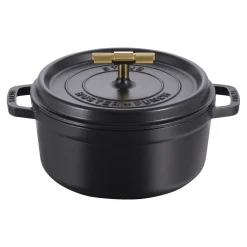 Cocotte Buster+Punch 24 cm, Rond(e), Noir mat, Fonte