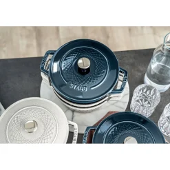 Cocotte twister 20 cm, Rond(e), La Mer, Fonte
