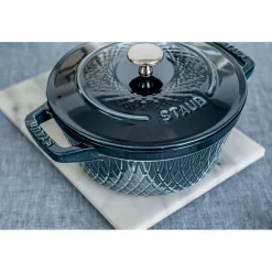 Cocotte twister 20 cm, Rond(e), La Mer, Fonte