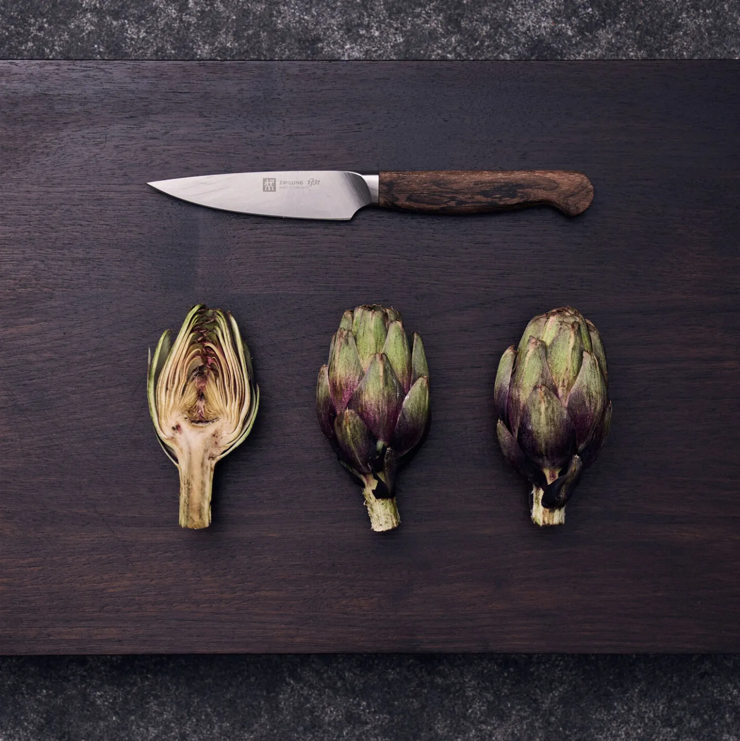 Couteau à larder et garnir 10 cm, Brun, Ziricote