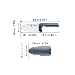 Couteau de chef 10 cm, Bleu