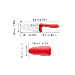 Couteau de chef 10 cm, Rouge