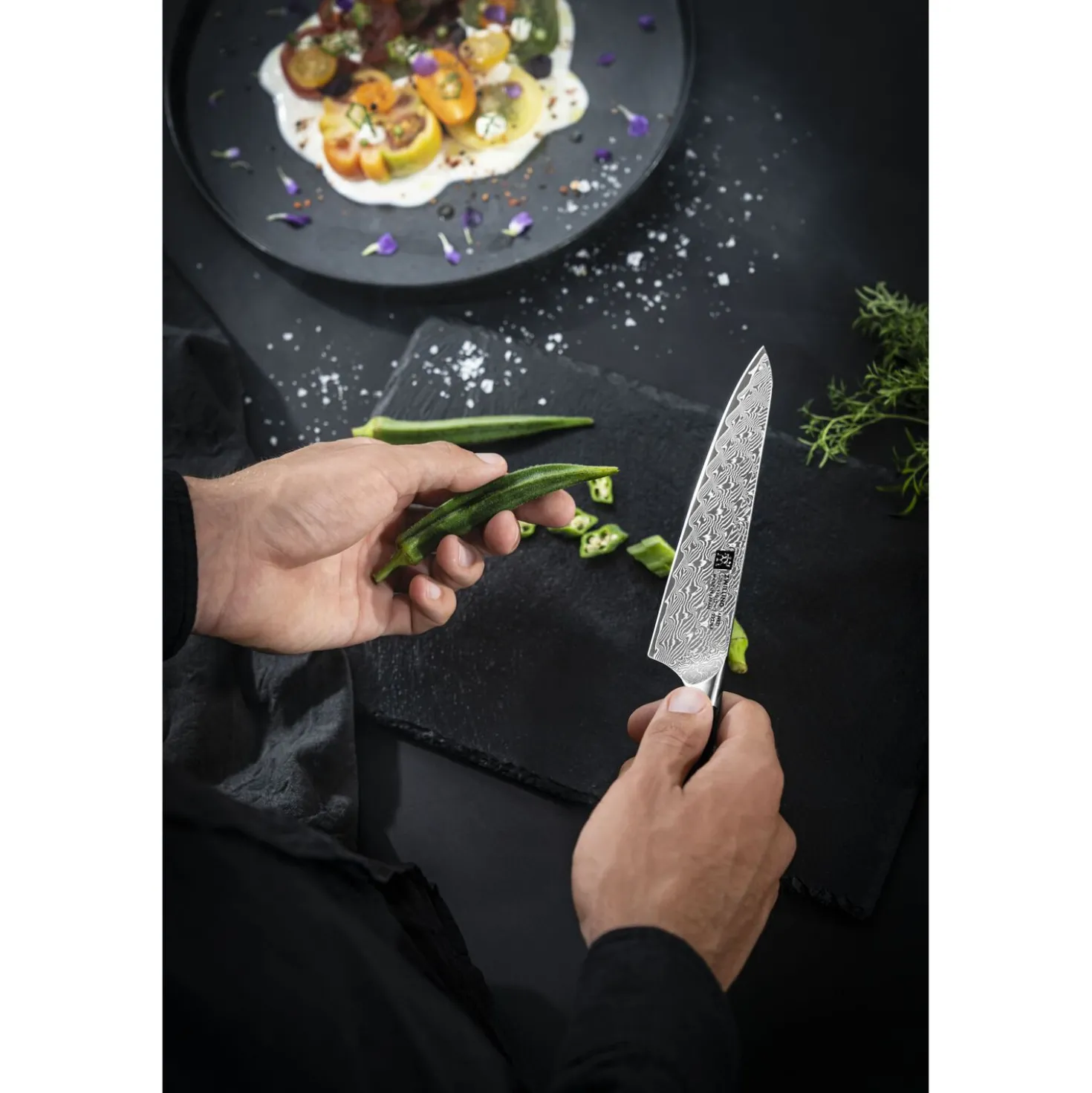 Couteau de chef compact 14 cm, Brun