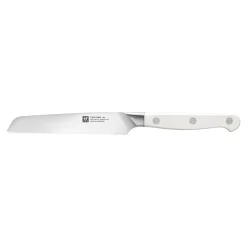 Couteau universel 13 cm, Blanc, tranchant dentelé