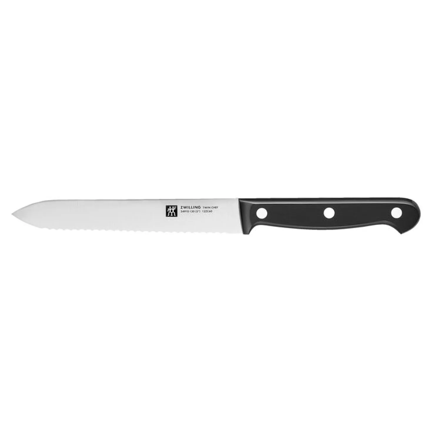 Couteau universel 13 cm, tranchant dentelé