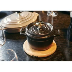 Dessous de plat magnétique 16 cm, Rond(e), Hêtre