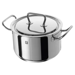 Ensemble de casseroles, 4-pcs. /16/20/24 cm, argent, Acier Inoxydable