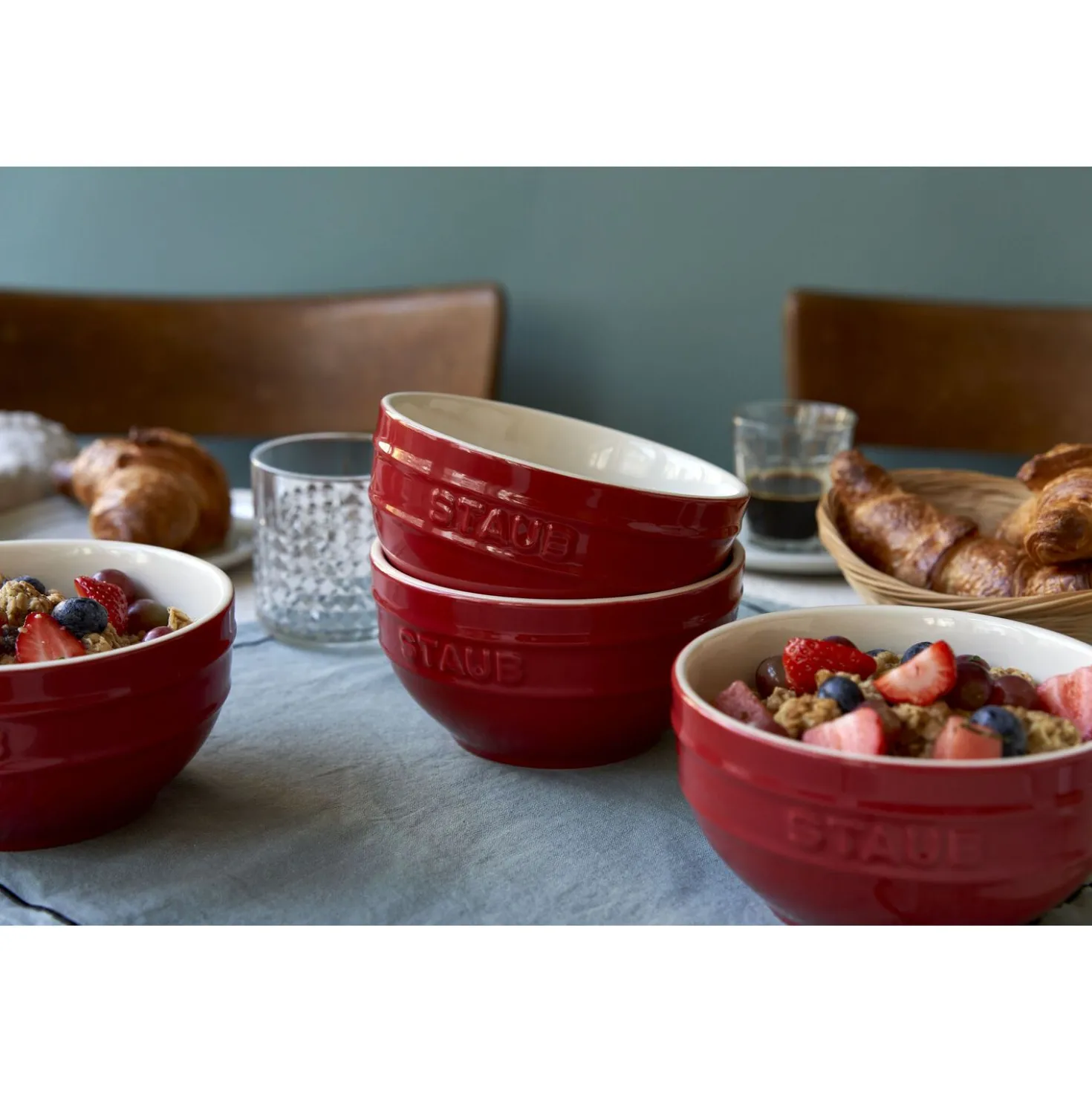 Ensemble de démarrage sous-vide, 15-pcs. /S/M/L, cerise / blanc, Céramique / Verre