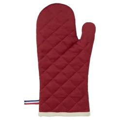Ensemble de plats à four avecgants de cuisine, 5-pcs. /S/M/L, cerise, Céramique / Coton
