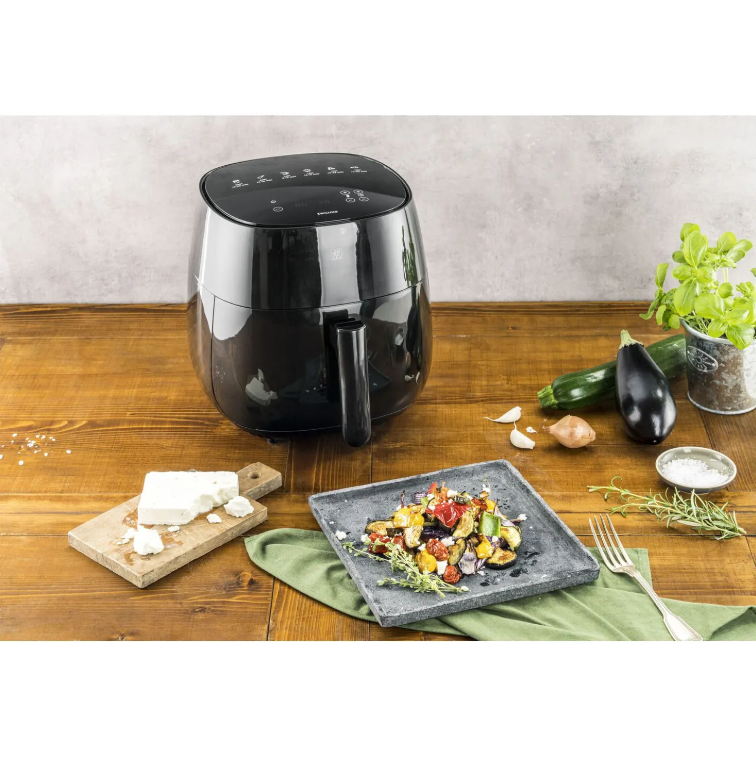 Friteuse sans huile à air chaud 4 l, Noir mat