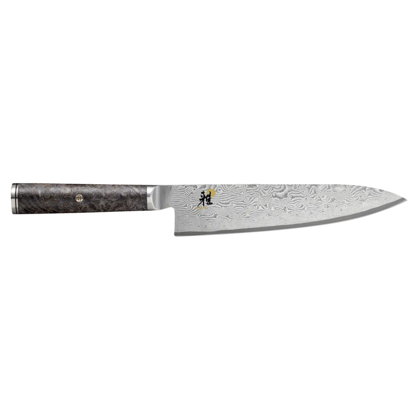 Gyutoh 20 cm, Noir brun, érable noir