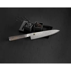 Gyutoh 24 cm, Noir brun, érable noir