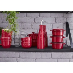 Huilier et vinaigrier 20 cm, Céramique, Cerise