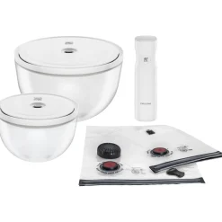 Kit de démarrage sous vide, Verre / M/L, 9-pcs, transparent-blanc