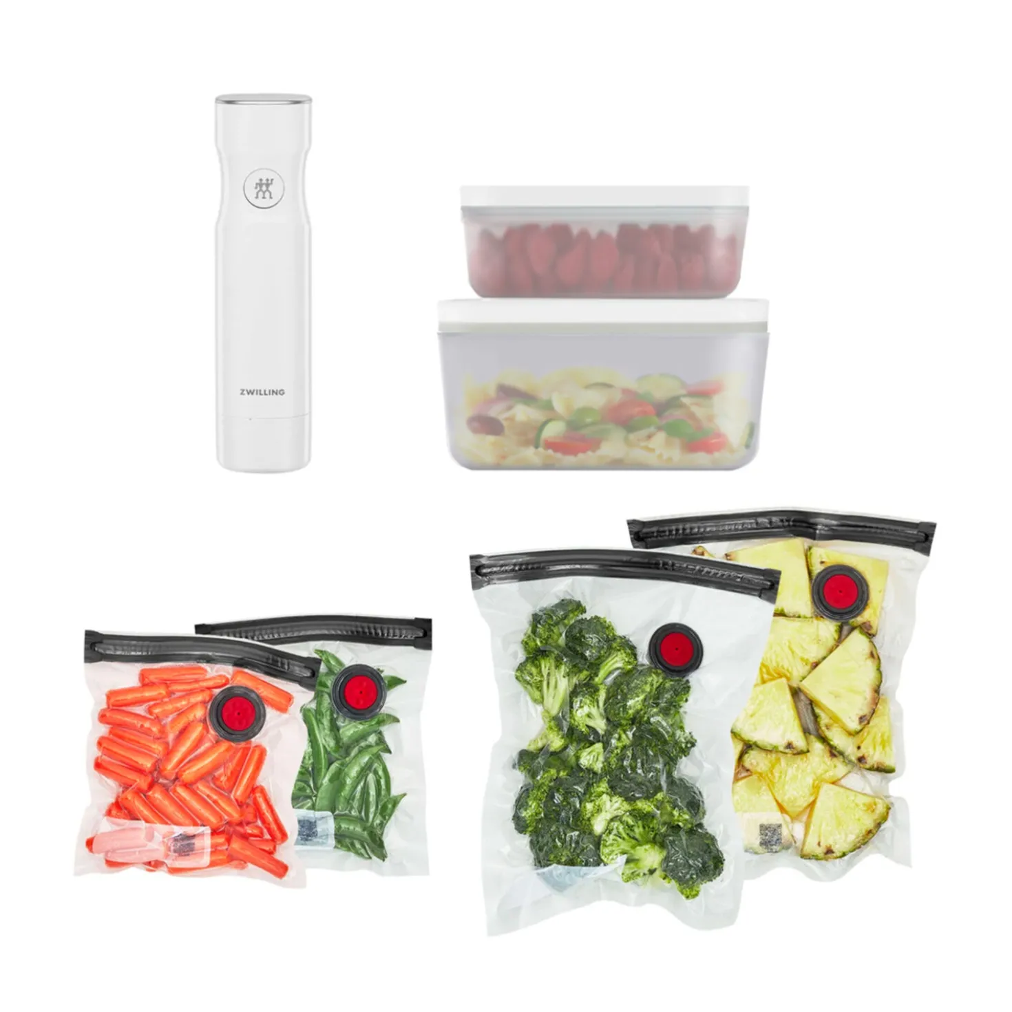 Kit de démarrage sous vide, Plastique / S/M, 7-pcs, Blanc