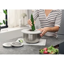 Kit de démarrage sous vide, Acier inoxydable / M/L, 9-pcs, Blanc argenté