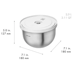 Kit de démarrage sous vide, Acier inoxydable / M/L, 9-pcs, Blanc argenté