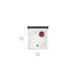 Kit de démarrage sous vide, Acier inoxydable / M/L, 9-pcs, Blanc argenté